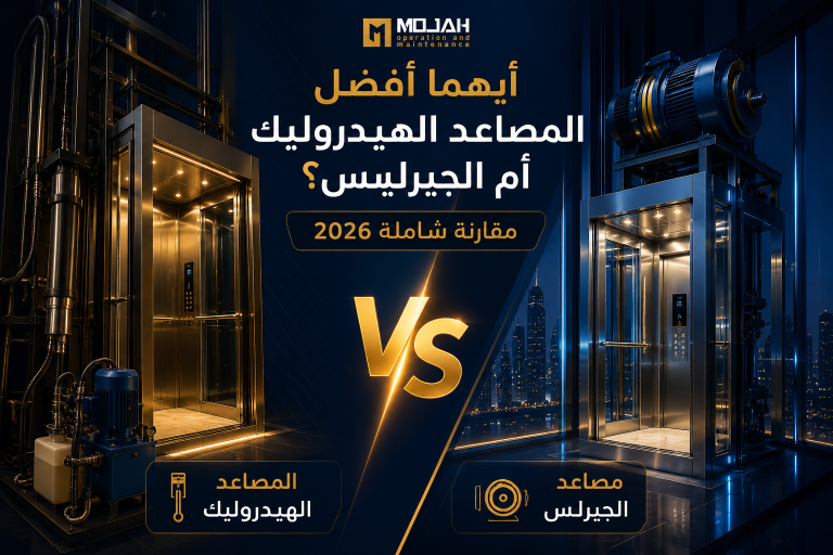 أيهما أفضل المصاعد الهيدروليك أم الجيرليس؟ مقارنة شاملة 2026